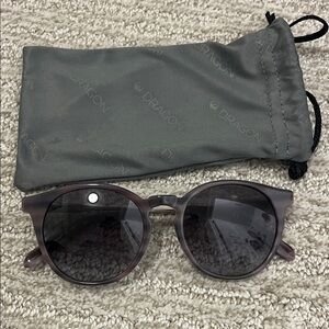 Dragon Hype Round Polarized Sunglasses with Case